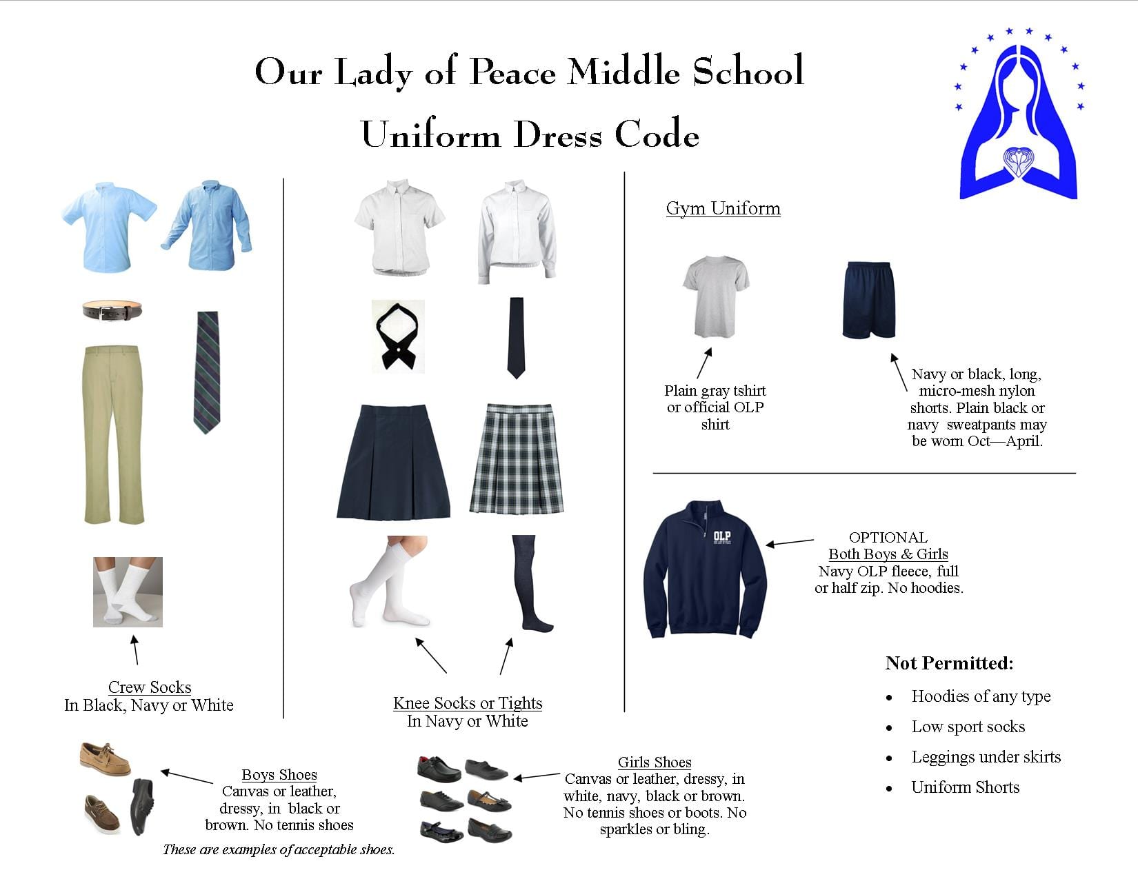 tennis shoes for school uniform